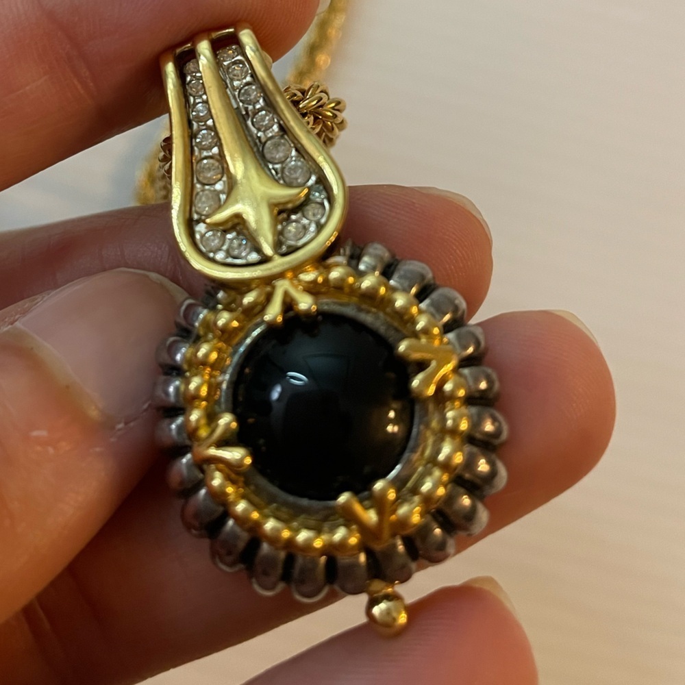 Lia Sophia & Premier Designs Modern/Vintage Necklace Bundle Gold/Black & Green - Picture 2 of 7
